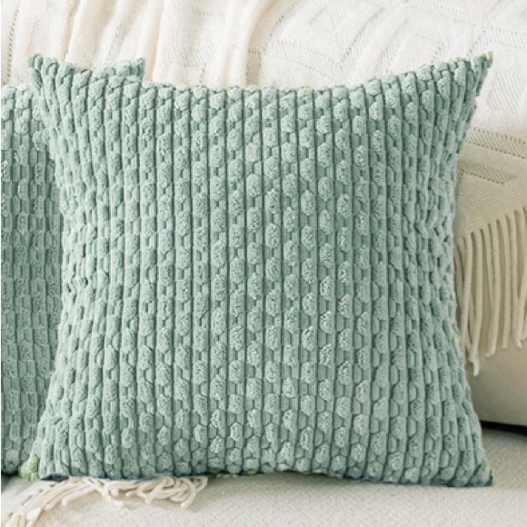 Cozoomy Light Teal Throw Pillow Covers-Set of 4 - Picture 2 of 7
